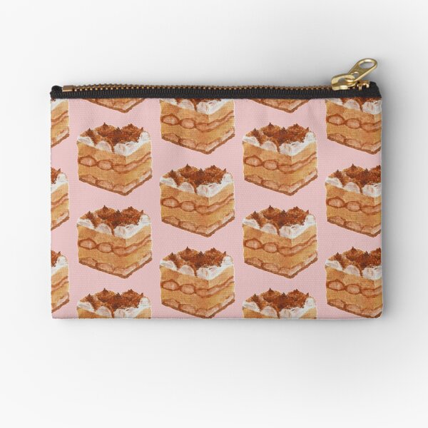 Item preview, Tiramisu watercolour illustration (pink background) designed and sold by tifft.