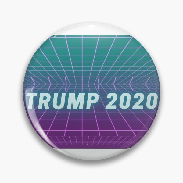 Item preview, Trump 2020 V2 Vaporwave Grid Bumper Sticker Mask T-shirt designed and sold by BasedAndOptical.