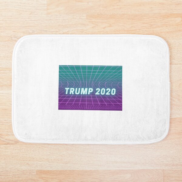 Aperçu de l'œuvre Trump 2020 V2 Vaporwave Grid T-shirt de masque autocollant créée et vendue par BasedAndOptical.