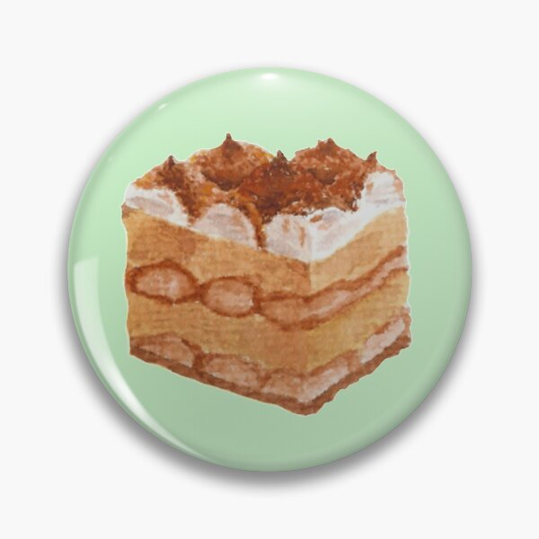 Item preview, Tiramisu watercolour illustration (green background) designed and sold by tifft.