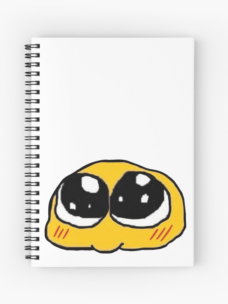 blushhhhh - adorable cursed emoji Spiral Notebook for Sale by