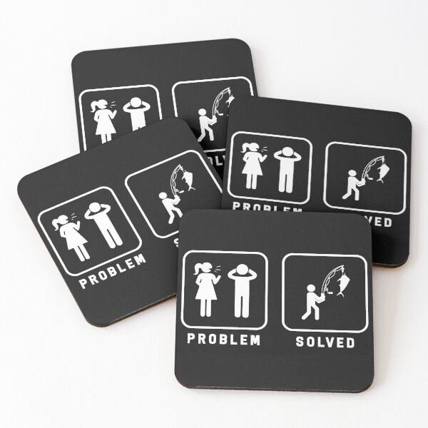 Item preview, Fishing - Problem Solved designed and sold by GeniusDesignArt.