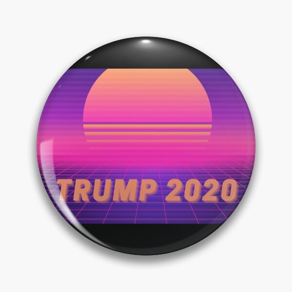 Artikelvorschau, Trump 2020 V4 Vaporwave Retro Sun Aufkleber T-Shirt Becher Pin Maske entworfen und verkauft von BasedAndOptical.