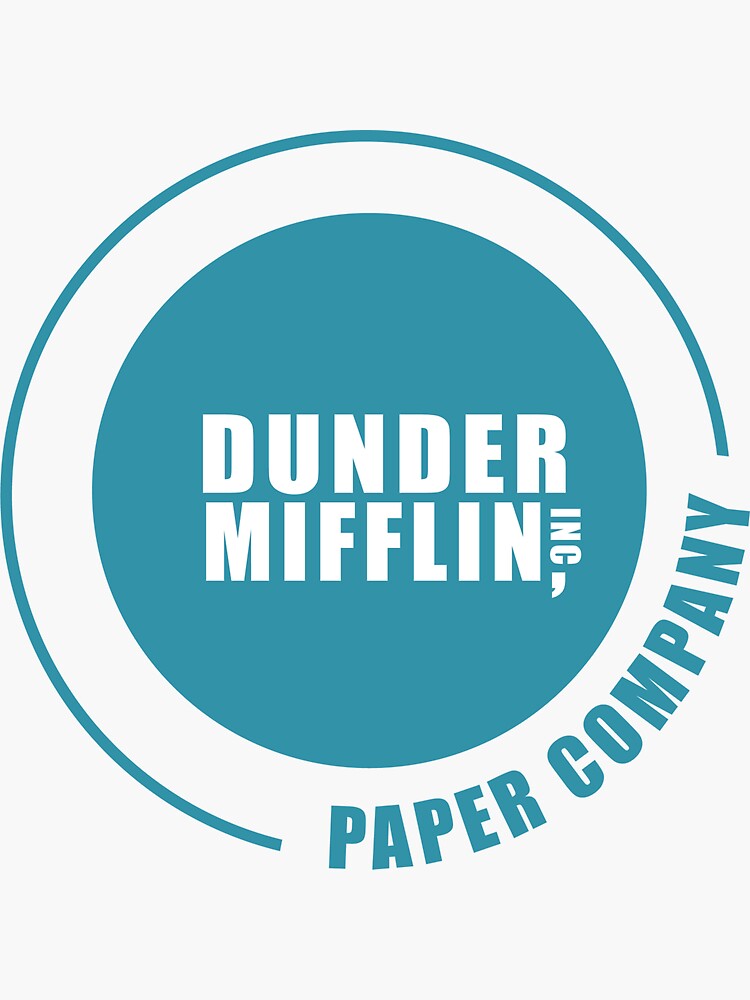 Dunder Mifflin Paper Company, Inc. Logo Vinyl Sticker - Official The Office  Merchandise