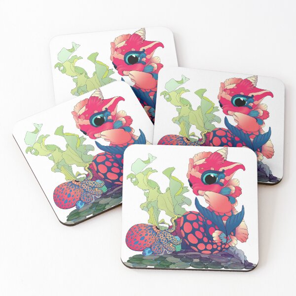 Item preview, Baby Water Dragon with a Little Cephalopod designed and sold by bittybiteyones.