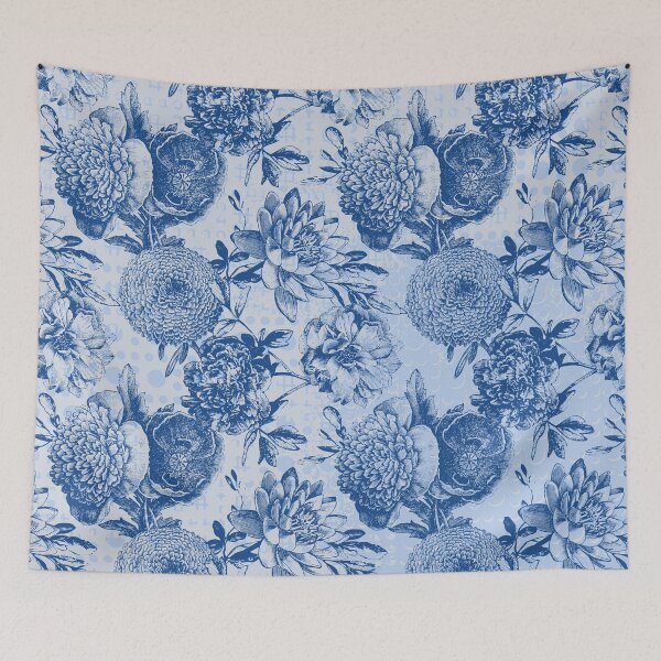 Item preview, Vintage Blue Floral designed and sold by glitterdice.