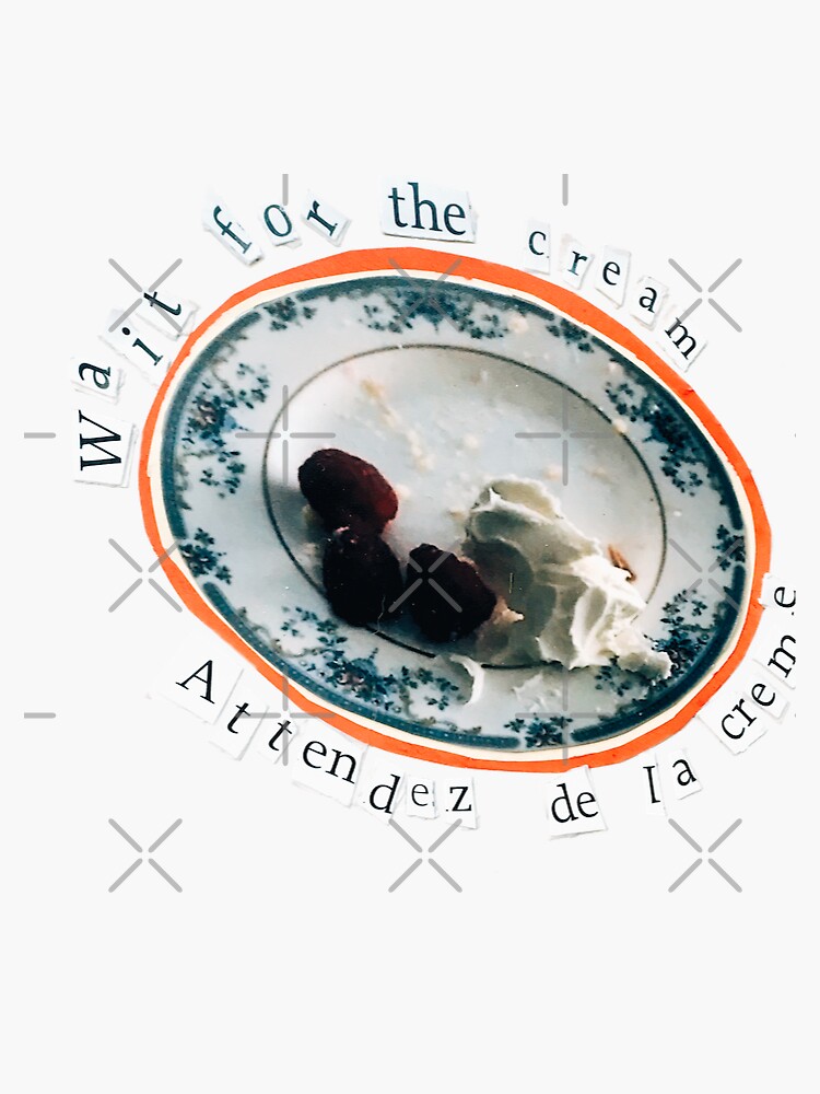 "Inglorious Basterds Wait For The Cream" Sticker by kittenboys2