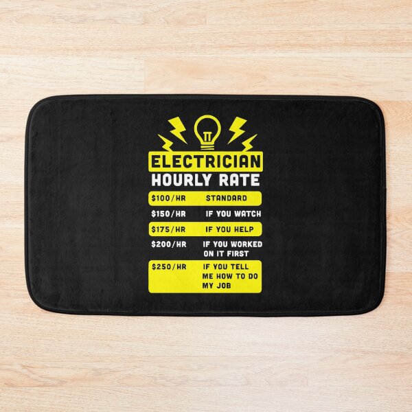 Item preview, Electrician Hourly Rate designed and sold by GeniusDesignArt.
