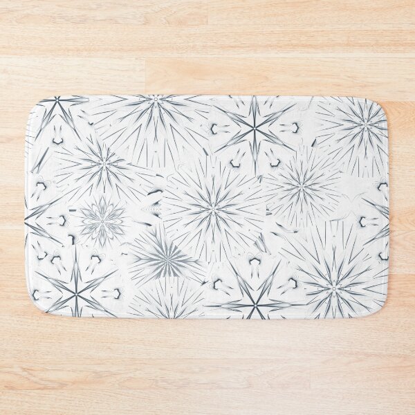 Item preview, Paynes Grey Color Mandala Geometric Pattern on While Background. designed and sold by wild.geranium.design.
