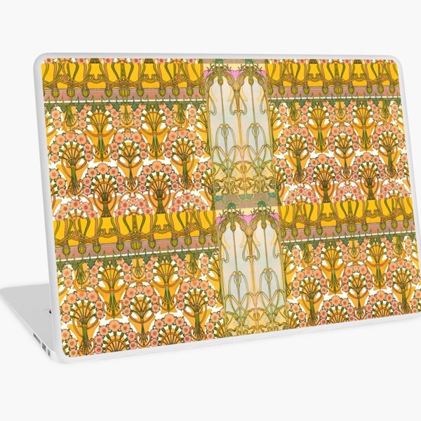 Art Nouveau ALPHONSE MUCHA Floral Pattern Laptop Skin