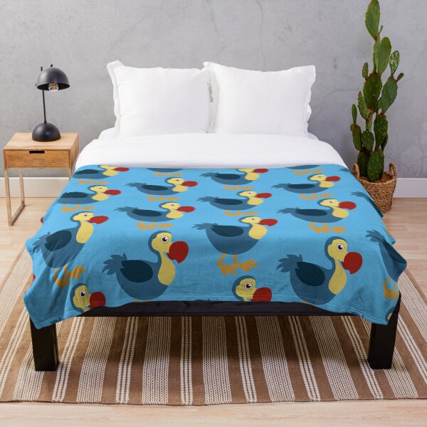Colorful Dodo Bird Throw Blanket