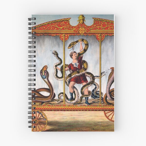 Item preview, Circus performer covered in snakes vintage image designed and sold by Vintage Designs +.