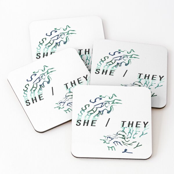 Item preview, She/They Pronoun Statement - Pride designed and sold by Luke Paris.