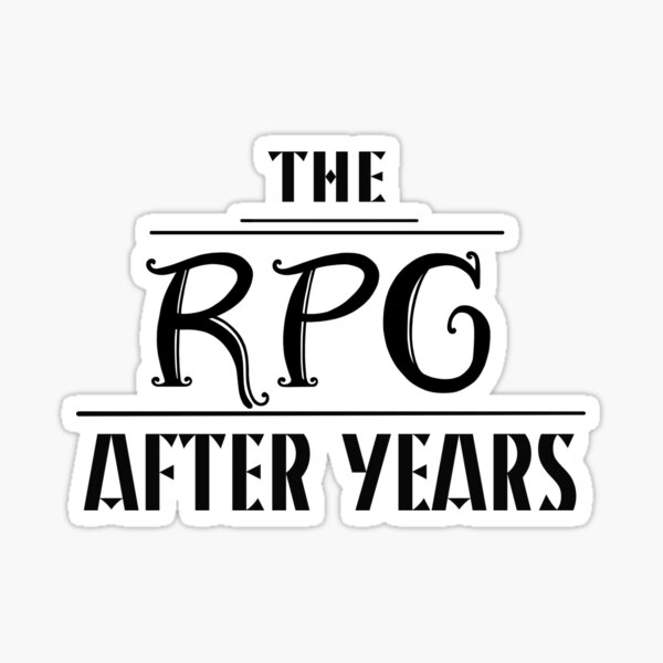 RPG After Years Logo (black on white) Sticker