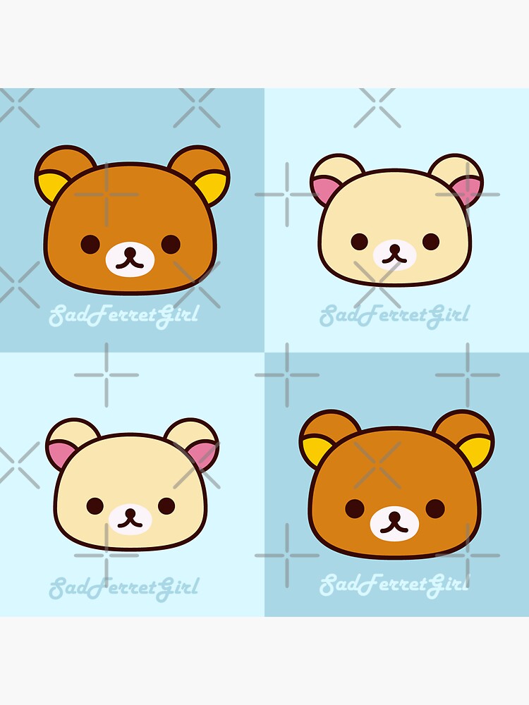 Rilakkuma, Korilakkuma, Kiiroitori And Flowers Sticker for Sale