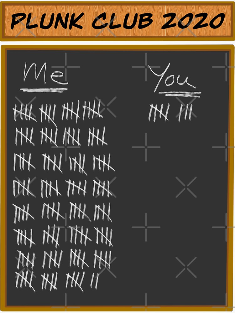 "Beer Die Plunk Club Chalkboard" Sticker by DiceUp Redbubble