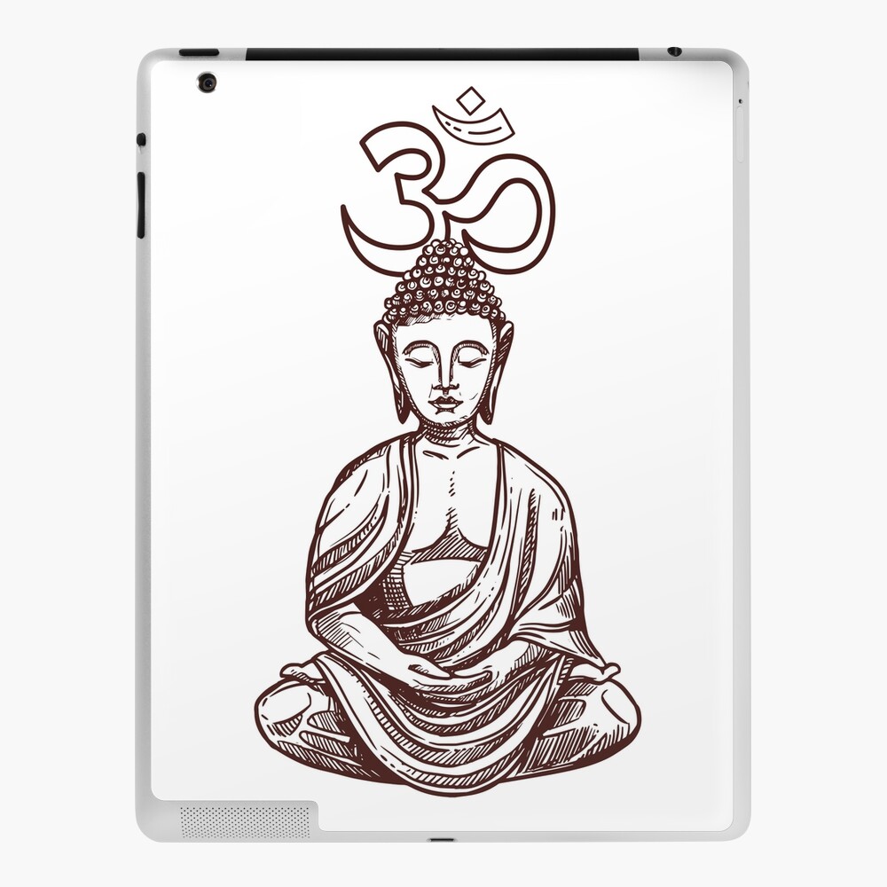Buddha Statue in Drawing Style Isolated . Stock Vector - Illustration of  doodle, meditation: 232807019