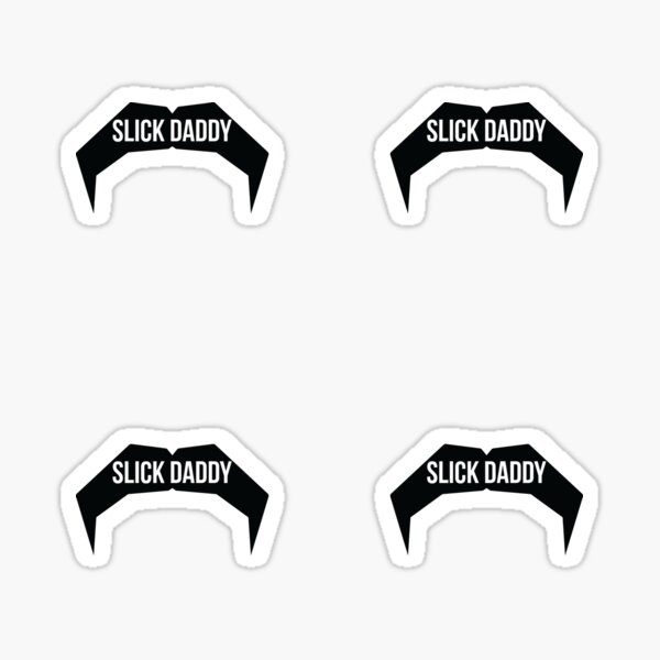 Dr Disrespect design, Slick Daddy, black and white Sticker