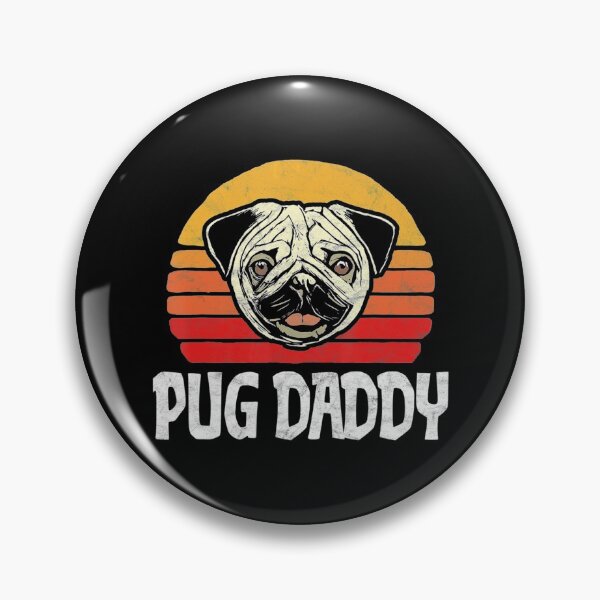 Item preview, Pug Daddy Simple Funny Cute Pug Face Retro 80s Sun Dog Lover designed and sold by ManishDayal.