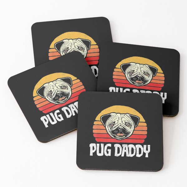 Item preview, Pug Daddy Simple Funny Cute Pug Face Retro 80s Sun Dog Lover designed and sold by ManishDayal.