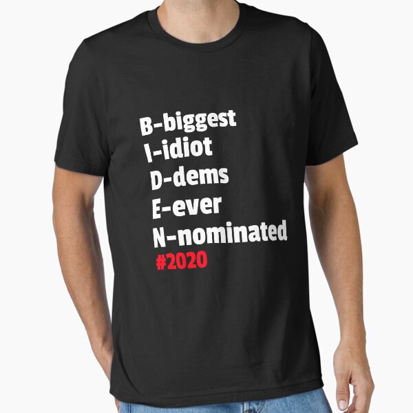 Vista previa del artículo con la obra «BIDEN "LOS DEMOS IDIOTAS MÁS GRANDES NOMINADOS"», diseñado y vendido por AIMLESSAPPAREL.