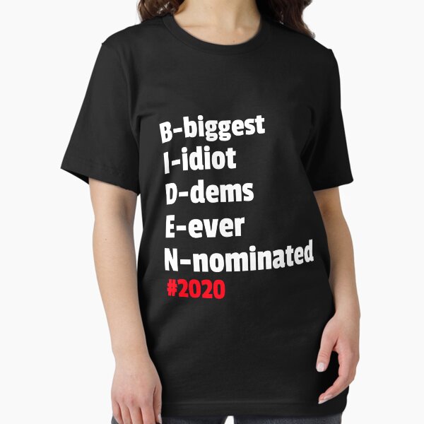 Vista previa del artículo con la obra «BIDEN "LOS DEMOS IDIOTAS MÁS GRANDES NOMINADOS"», diseñado y vendido por AIMLESSAPPAREL.