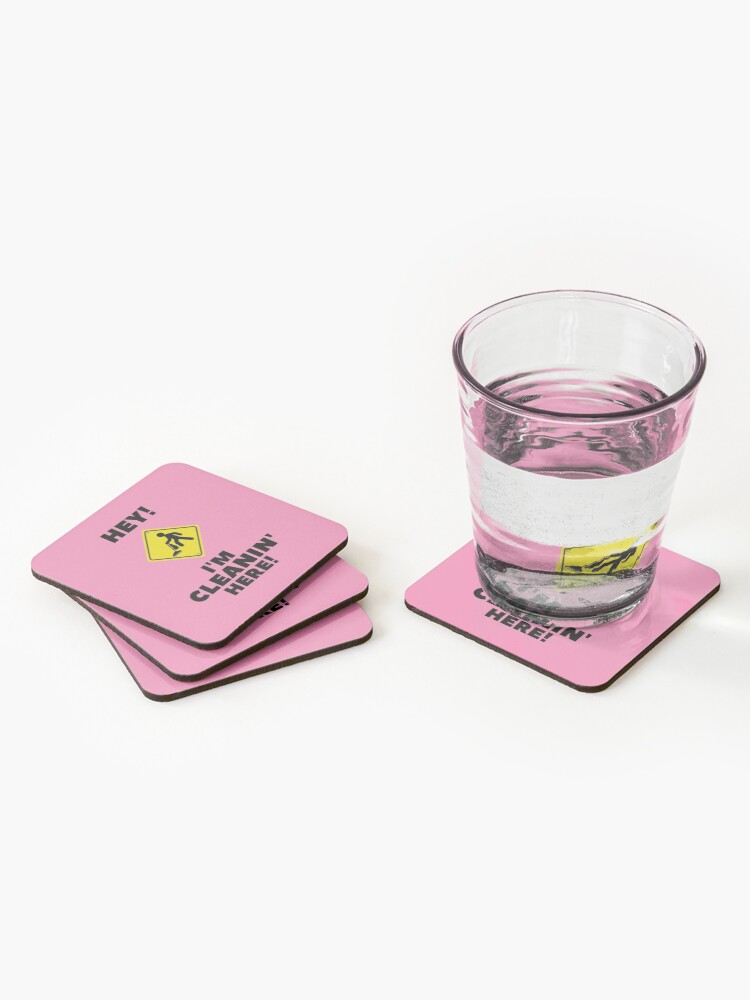 Thumbnail 2 of 5, Coasters (Set of 4), Hey I'm Cleaning Here designed and sold by SavvyCleaner.