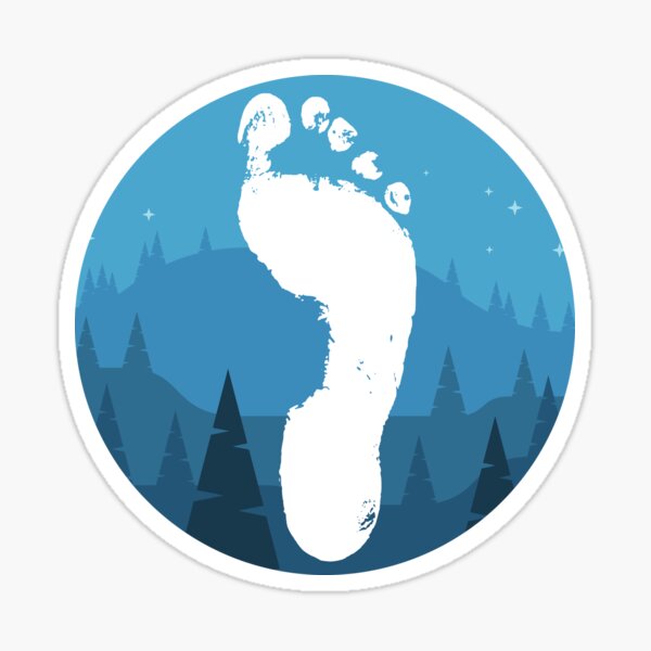 Barefoot running in the mountains Sticker