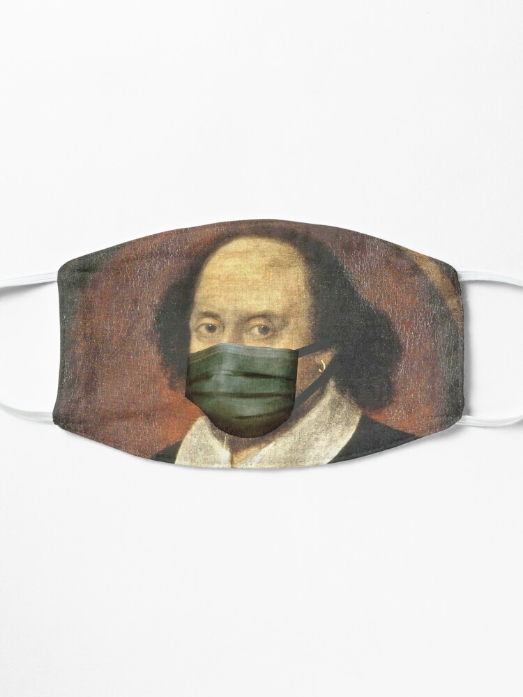 Alternate view of Funny Artworks of William Shakespeare With face mask Pandemic Mask