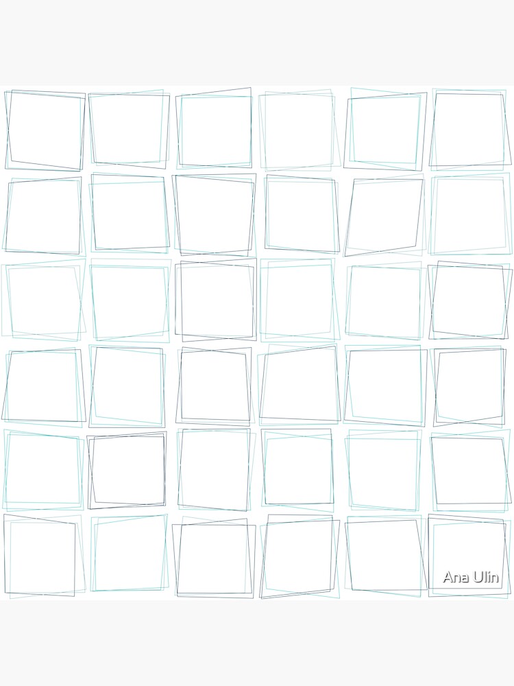 Thumbnail 3 of 3, Sticker, Blue squares, off-center designed and sold by anaulin.