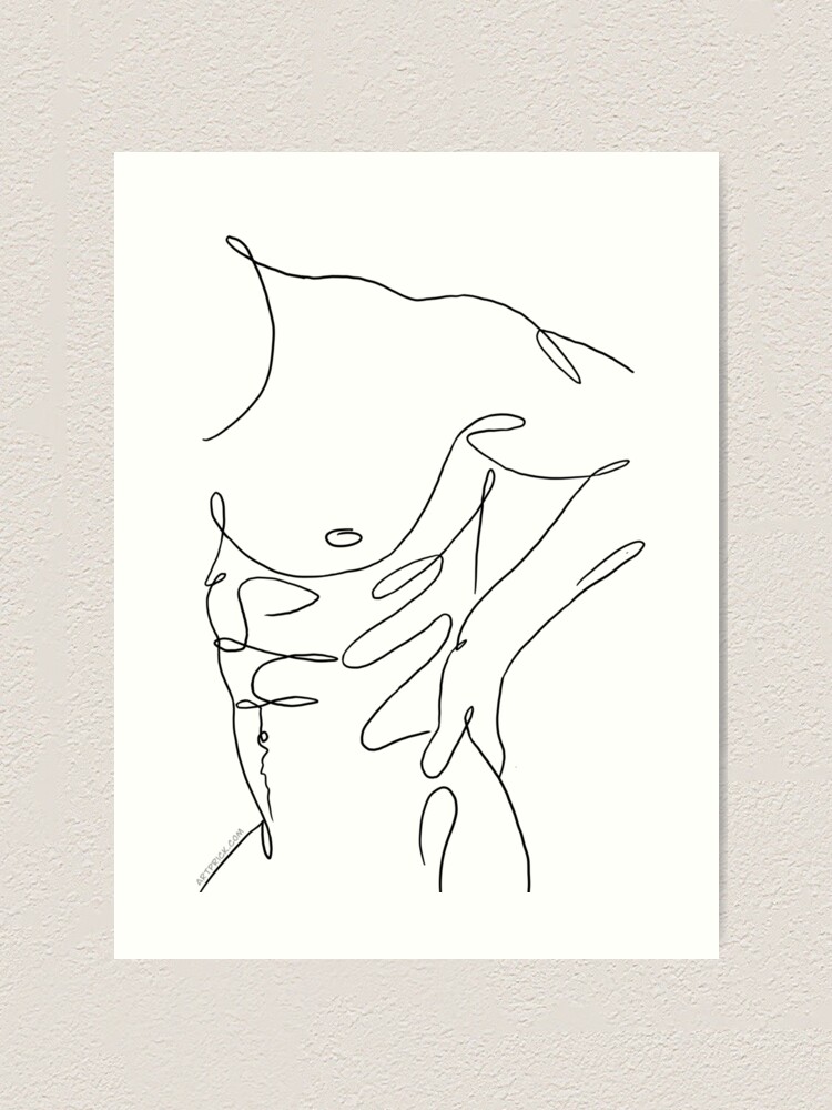 Love Nursery Body Art Line Drawing Home Decor Bedroom Pregnancy Torso Print Wall Art | A5 A4 A3 New Baby Baby Shower Gift