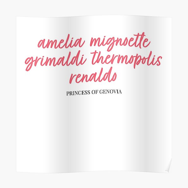 Princess of Genovia - Princess Diaries Poster