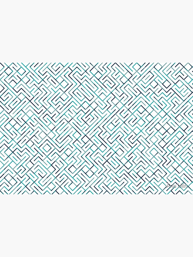 Thumbnail 3 of 3, Sticker, Manipulated Compactor (blues) designed and sold by Ana Ulin.