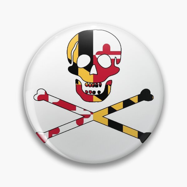 Item preview, Maryland Flag Pirate Skull designed and sold by VanyaKar.