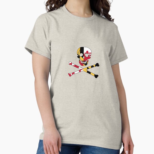 Artikel-Vorschau von Maryland Flag Pirate Skull, designt und verkauft von VanyaKar.