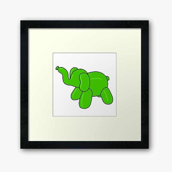 Balloon Elephant Framed Art Print