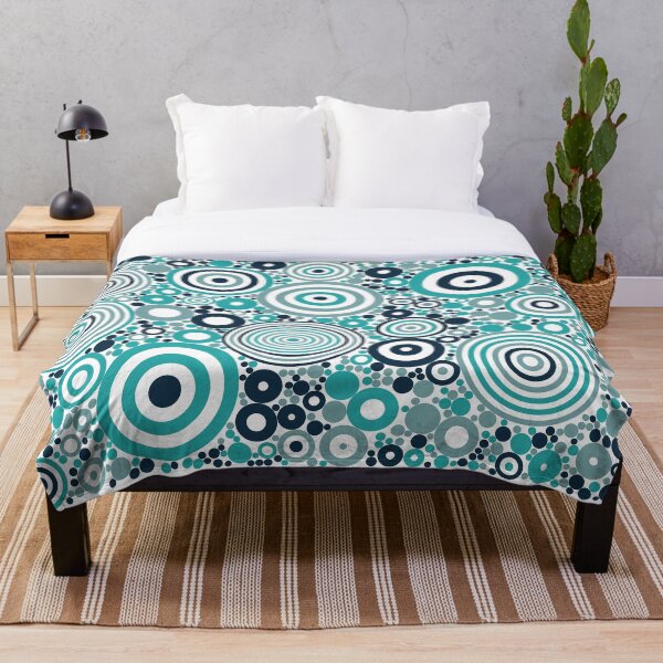 Flowering Certification (blues) Throw Blanket