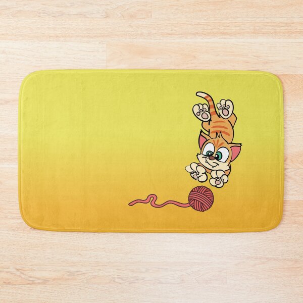 Item preview, Cute Cat Playing with a Ball of Yarn designed and sold by hlafflin.