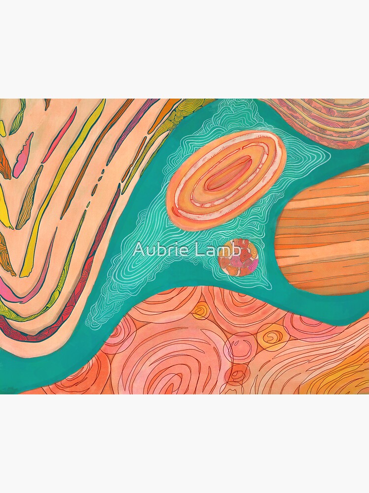 Wavy Orange Abstract by Aubb
