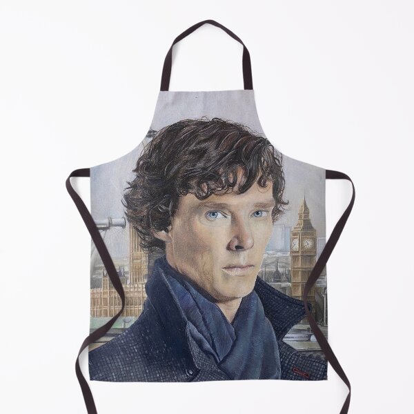 Item preview, Sherlock with London background art designed and sold by Kaylahardyart.