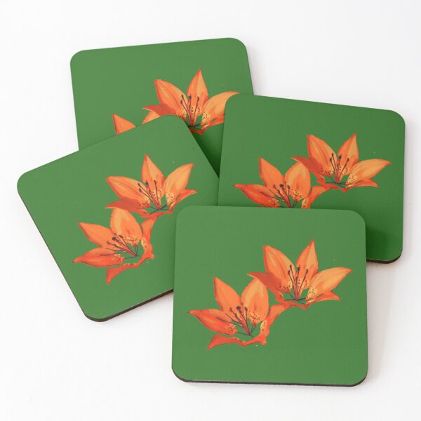 Item preview, Hand drawn Tigerlilies pairs designed and sold by Eejee-SK.
