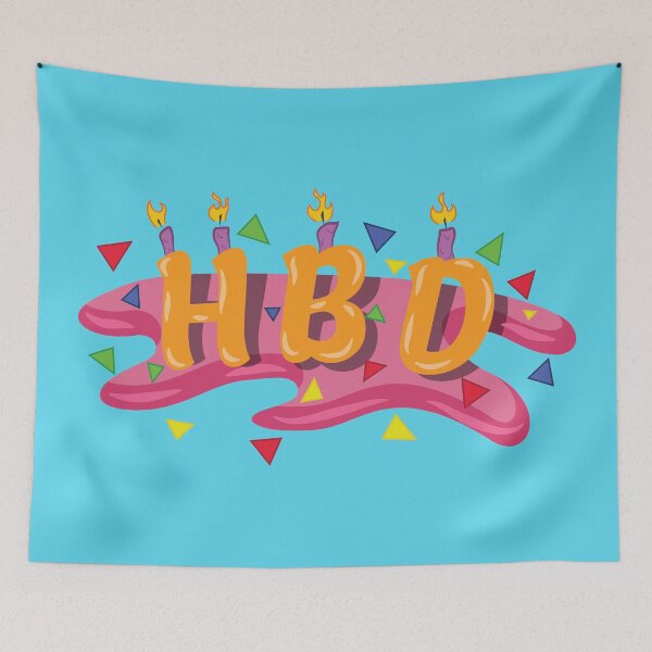 Aperçu de l'œuvre Joyeuses fêtes de naissance dans un design coloré créée et vendue par LotusBlue77.