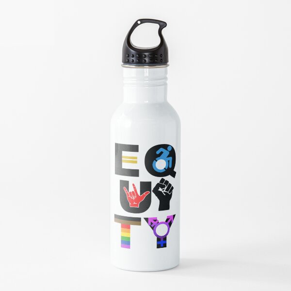 Equity | Equality treats everyone the same without paying attention to... Water Bottle