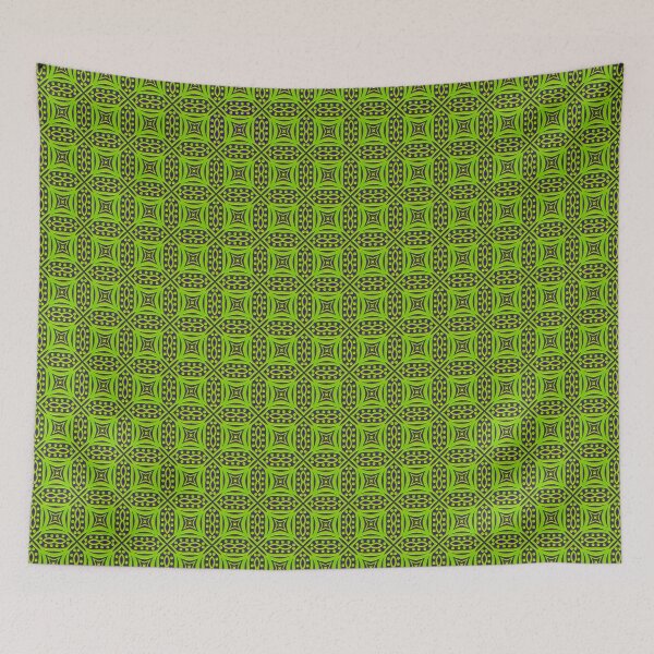 Item preview, trendy and historical black and green decorative Moroccan repeated pattern designed and sold by vector-pro.
