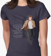 11th Doctor - Basically, Run! Quote Women's Fitted T-Shirt