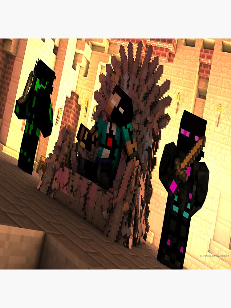 "minecraft enderman /minecraft king/ minecraft evil/ minecraft herobrine" Sticker for Sale by ...