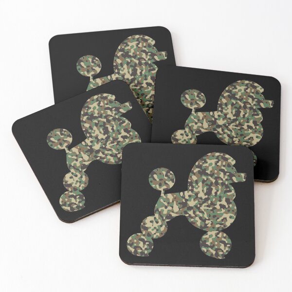 Item preview, poodle silhouette camouflage pattern for dog lovers  designed and sold by cathelkav.
