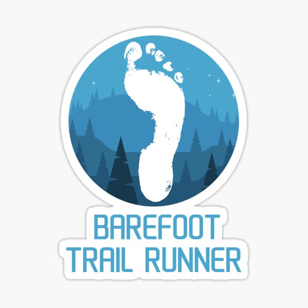 Barefoot trail runner - mountains Sticker