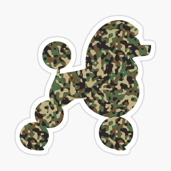 Item preview, poodle silhouette camouflage pattern for dog lovers  designed and sold by cathelkav.