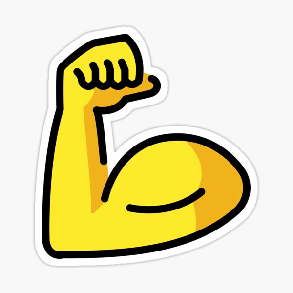 "Arm Flex Emoji Sticker" Sticker by EmojiWorld Redbubble